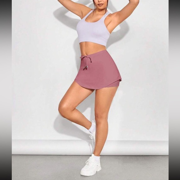 Dusty Pink Tennis Skort - Picture 3 of 9